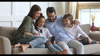 happy family using mobile applications enjoying leisure time together SBV 338258029 HD