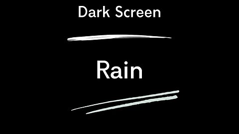 8 Hours DARK SCREEN Rain Inside Car Sound : Fall Asleep With THIS Rain Sound