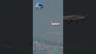 Manchester Flight Turns Over Bay to Land at Gibraltar Airport