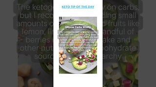 Keto Tip of the Day - Choose Carbs Wisely.