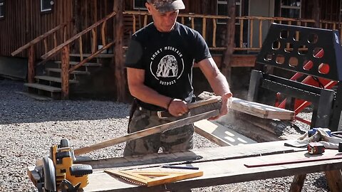 MILLING & INSTALLING PINE SHELVING FOR CABIN BATHROOM | OFF GRID HOMESTEAD | DIY