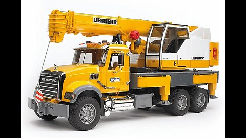 Bruder 02818 Mack Granite Liebherr Crane Truck ,Made in Germany; Made of highest-quality ABS plastic