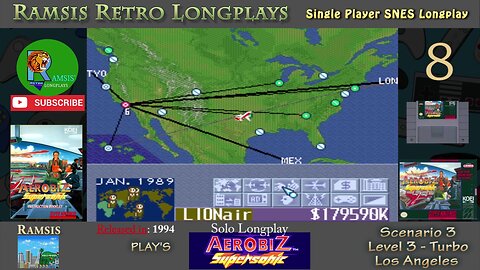 Aerobiz Supersonic | SNES | Level 3 | Scenario 3 | Los Angeles - Episode #8 | Longplay