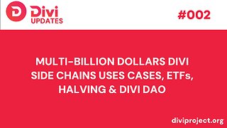 Divi Updates - Episode 2: Multi-Billion Dollar Divi Side Chains use cases, ETFs, Halving & Divi DAO