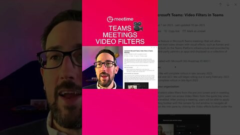 Microsoft Teams Meetings Video Filters