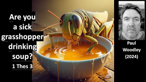 Are you a sick grasshopper drinking soup? - 1 Thessalonians 3