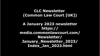 2023 Jan Newsletter from CLC UK