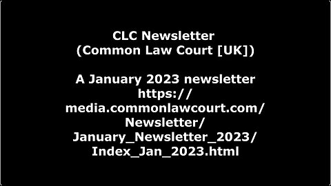 2023 Jan Newsletter from CLC UK