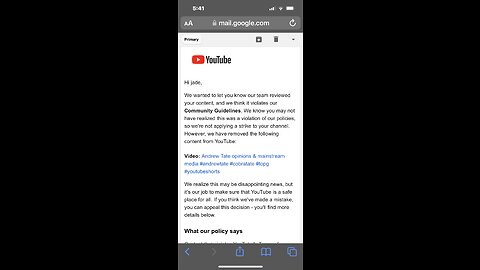 YouTube Deleted Me For Posting Andrew Tate