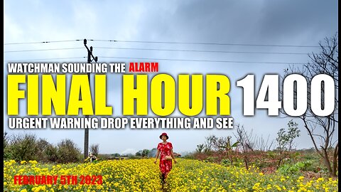 FINAL HOUR 1400 - URGENT WARNING DROP EVERYTHING AND SEE - WATCHMAN SOUNDING THE ALARM