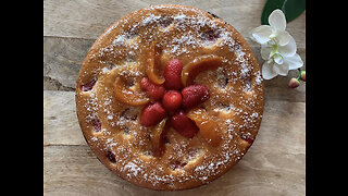 Delicious Pie with Jam and Fruits