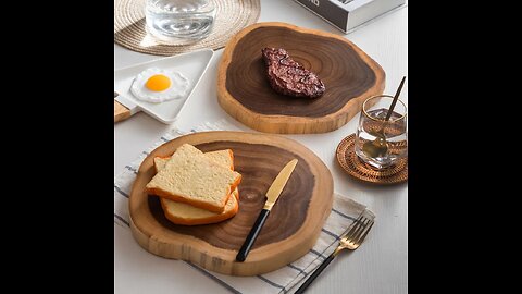 SALE!! Wooden Chopping Board Natural Tree Stump Shape Kitchen Cutting Board