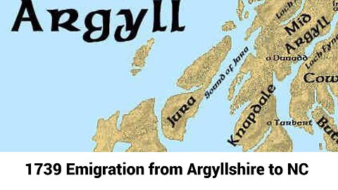 1739 Scots from Argyllshire to North Carolina