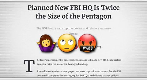 NEW FBI HEADQUARTERS IS TWICE THE SIZE OF THE PENTAGON -300% FBI EXPANSION