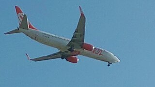 Boeing 737-800 PR-GUA vindo de Salvador para Fortaleza