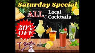 T-Backs Sports Bar and Grill Sports Schedule and Pizza special for Saturday May 04, 2024