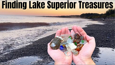 Agate & Beach Glass Hunting | Rockhounding the South Shore of Lake Superior (Amethyst Agates Found)