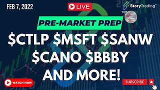 2/7/23 Pre-Market Prep: $CTLP $MSFT $SANW $CANO $BBBY and More!