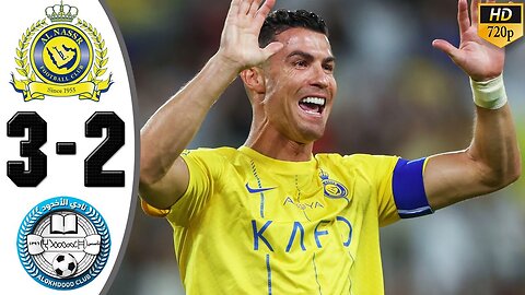 Al Nassr vs Al Akhdoud 3-2 Highlights & All Goals 2024 🔥 Cristiano Ronaldo Goal