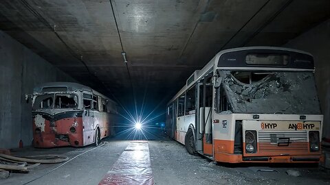 Exploring Abandoned Ghost Bus Tunnel Deep Underground