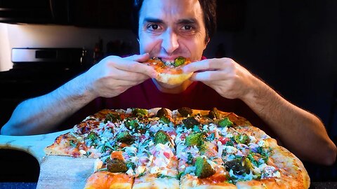 MIDDLE EASTERN PIZZA PARTY ! حلال نباتي* ASMR NO TALKING * | NOMNOMSAMMIEBOY