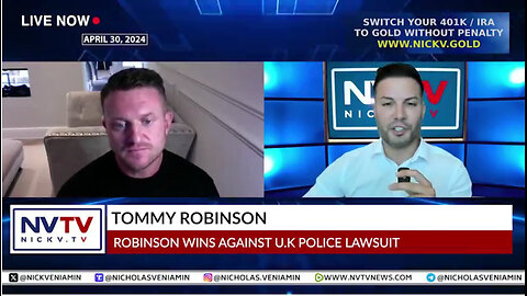 Tommy Robinson Discusses Big Win Against Corrupt UK Police Lawsuit with Nicholas Veniamin