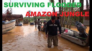 Surviving a Flooded Amazon Jungle - Rainy Season