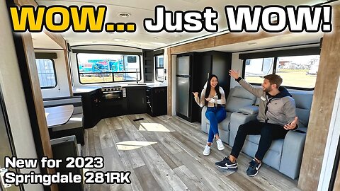 JAW DROPPING Couples Travel Trailer RV Design! 2023 Keystone Springdale 281RK