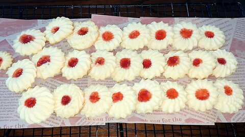 Jam Cookies | Easy Butter Cookies Recipe - Scrumptious Butter Cookies with Jam