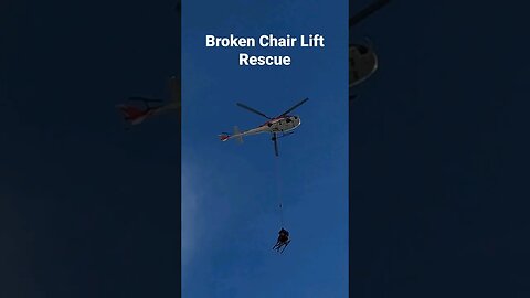 When the chair lift breaks! Switzerland #skiing #rescue #helicopter #switzerland #shorts #suisse