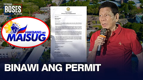 Panayam kay FPRRD hinggil sa pagbawi ng permit sa araw ng Maisug Rally sa Dumaguete