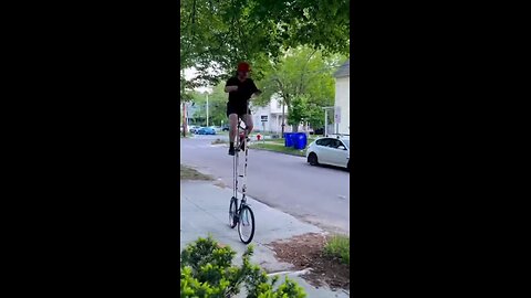 bicycle stunt funny reaction video....