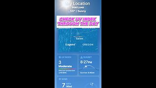 Use Extra Sun Protection At The Highest UVI ☀️ Weather App.