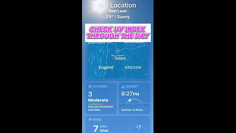 Use Extra Sun Protection At The Highest UVI ☀️ Weather App.