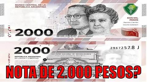 URGENTE! Argentina lança nota de 2.000 pesos em meio à inflação de quase 100%