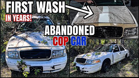 ABANDONED Cop Car - First Wash In Years! Insanely Satisfying Disaster Car Detailing Transformation!