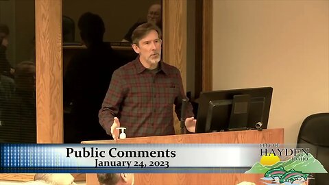 Hayden City Council - 01/24/2023 - Public Comment - Thomas Shafer