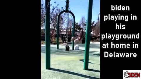 biden playing in his playground at home in Delaware