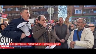 🇪🇸 Concentración Patriota de 'Mi Barrio Seguro' en Ciudad Lineal, Madrid, España (29 enero 2023)