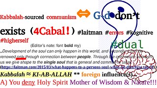 Kabbalah-sourced communism⇔ G-d don’t exists (4Cabal!) #laitman #dual