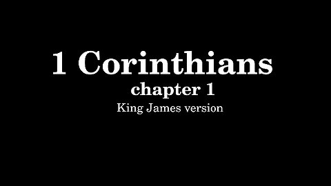 1 Corinthians 1 King James version