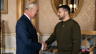 Zelenskyy visits King Charles III on UK trip, asks lawmakers for jets