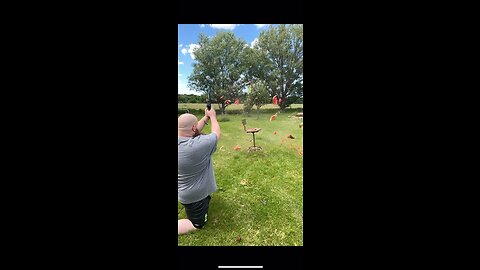 .44 magnum Ruger Super Blackhawk destroying a watermelon.