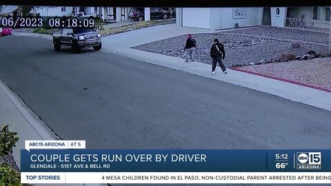 Door video catches couple being run over by a truck in Glendale neighborhood