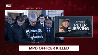 Police chaplain speaks on behalf of fallen officer's family