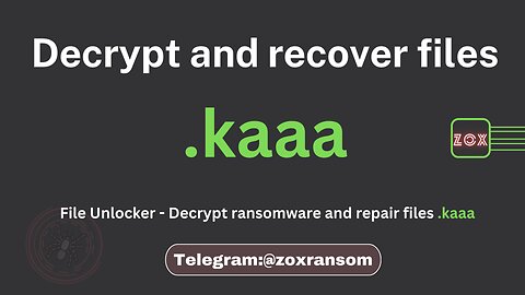 File Unlocker - Decrypt Ransomware and repair files .kaaa - Djvu ransomware family