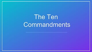 The 10 Commandments List