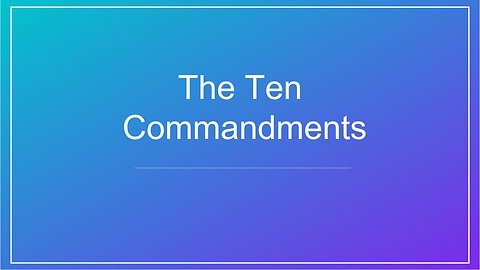 The 10 Commandments List