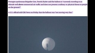 Lie Detected in Chinese Balloon Narrative