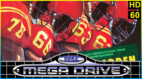 John Madden Football [1990] (Megadrive / Genesis) 2023 Super Bowl Simulation. 2 Player Gameplay.